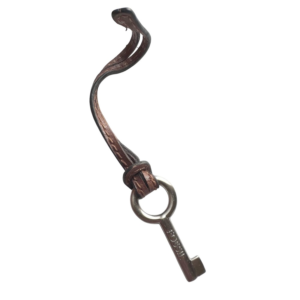 Fossil 2" Silver Key Bag Charm